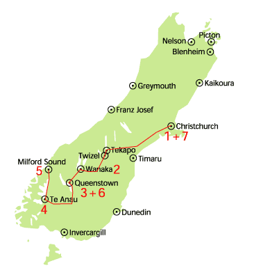 7 Day South Island Road Tour 7 Day South Island Road Tour