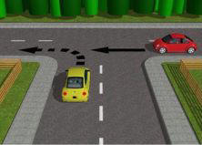 Turning left onto T intersection